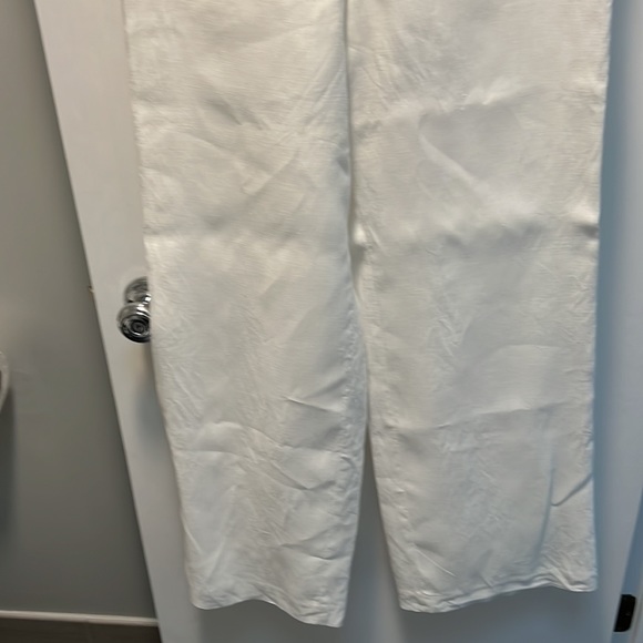 Talbots lined white linen pants - Picture 2 of 3